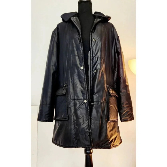 Mossant Paris Puffer Jacket Men's Size 46 In Black With Hood - Picture 1 of 16